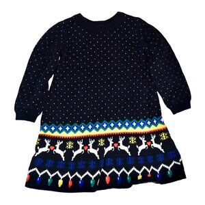 Hanna Andersson 16-24 Months Baby Heritage Sweater Dress Knit Fair Isle